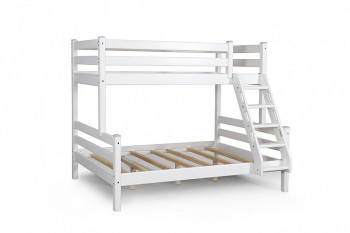 Адель кровать двухъярусная с наклонной лестницей Белый в Бердске - berdsk.mebel54.com | фото