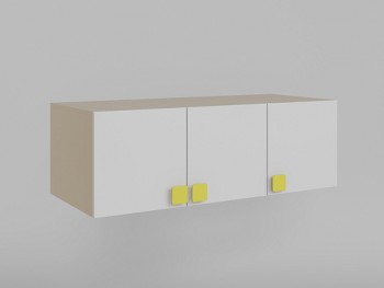 Антресоль на шкаф 3-х створчатый Клаксон без машинок (Белый/корпус Клен) в Бердске - berdsk.mebel54.com | фото