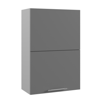 Арка ВПГПМ 600 шкаф верхний с подъемным механизмом высокий (Штукатурка белая/корпус Серый) в Бердске - berdsk.mebel54.com | фото