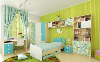 Детская комната Твит (Белый/Зеленый/корпус Клен) в Бердске - berdsk.mebel54.com | фото