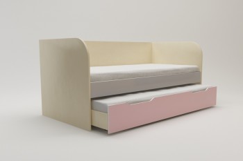 Диван-кровать Грэйси (Розовый/Серый/корпус Клен) в Бердске - berdsk.mebel54.com | фото