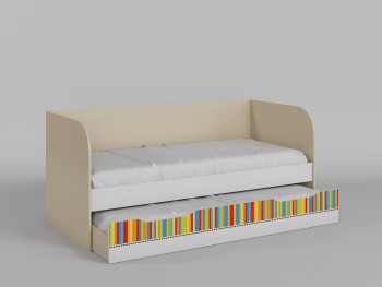 Диван-кровать Клаксон без машинок (Белый/корпус Клен) в Бердске - berdsk.mebel54.com | фото