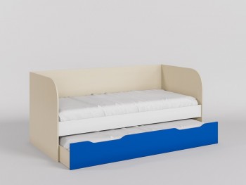 Диван-кровать Скай люкс (Синий/Белый/корпус Клен) в Бердске - berdsk.mebel54.com | фото