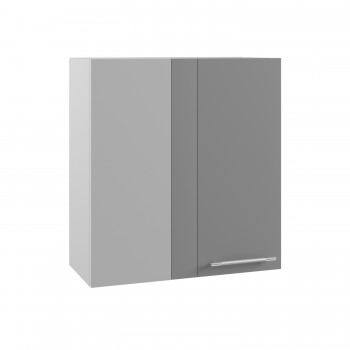 Гарда ПУ 650 шкаф верхний угловой (Белый Эмалит/корпус Серый) в Бердске - berdsk.mebel54.com | фото