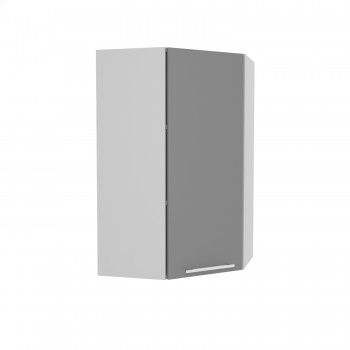 Гарда ВПУ 550 шкаф верхний угловой высокий (Белый Эмалит/корпус Серый) в Бердске - berdsk.mebel54.com | фото