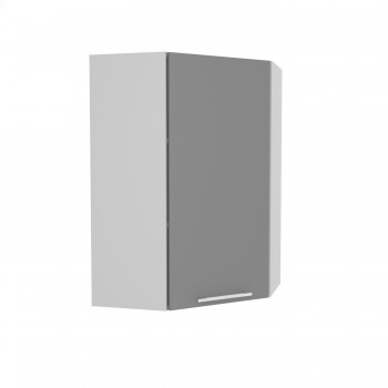 Гарда ВПУ 600 шкаф верхний угловой высокий (Белый Эмалит/корпус Серый) в Бердске - berdsk.mebel54.com | фото
