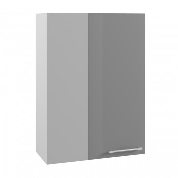 Гарда ВПУ 650 шкаф верхний угловой высокий (Белый Эмалит/корпус Серый) в Бердске - berdsk.mebel54.com | фото