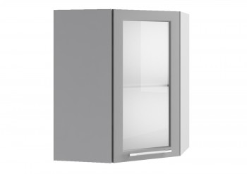 Гарда ВПУС 550 шкаф верхний угловой со стеклом Белый в Бердске - berdsk.mebel54.com | фото