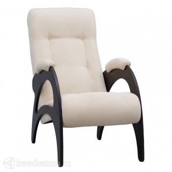 Кресло для отдыха Неаполь Модель 9 без лозы (Венге-эмаль/Ткань Ваниль Verona Vanilla) в Бердске - berdsk.mebel54.com | фото