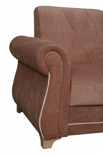Кресло для отдыха "Порто" (велюр киви корица / микровельвет крем) в Бердске - berdsk.mebel54.com | фото
