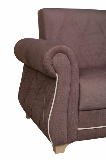 Кресло для отдыха "Порто" (велюр текстура лиловый / микровельвет крем)/осн. в Бердске - berdsk.mebel54.com | фото