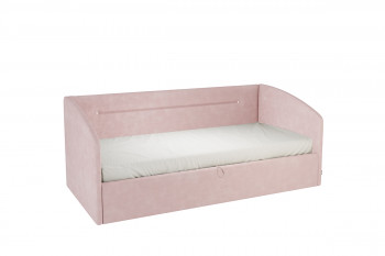 Кровать 0.9 Альба Софа (Нежно-розовый велюр) в Бердске - berdsk.mebel54.com | фото