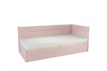 Кровать 0.9 Альба Тахта (Нежно-розовый велюр) в Бердске - berdsk.mebel54.com | фото