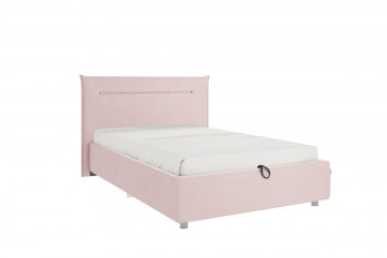 Кровать 1,2 Альба (Нежно-розовый велюр/под-мех) в Бердске - berdsk.mebel54.com | фото