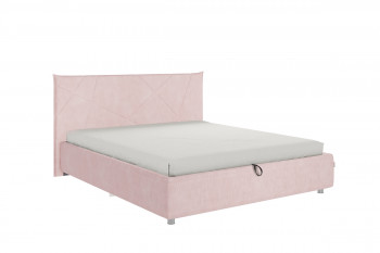 Кровать 1,6 Квест (Нежно-розовый велюр/под-мех) в Бердске - berdsk.mebel54.com | фото