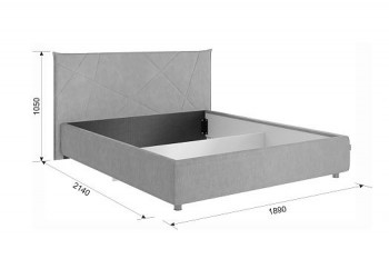 Кровать 1,6 Квест с подъемным механизмом (Топаз велюр) купить в Бердске - berdsk.mebel54.com | фото