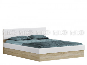 Кровать 1,6 спальня Фортуна (Дуб сонома/белый глянец) в Бердске - berdsk.mebel54.com | фото
