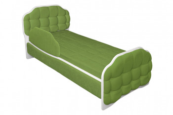 Кровать 160 Атлет 76 Зелёный (мягкий бортик) в Бердске - berdsk.mebel54.com | фото