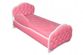Кровать 160 Гармония 89 Розовый (мягкий бортик) в Бердске - berdsk.mebel54.com | фото