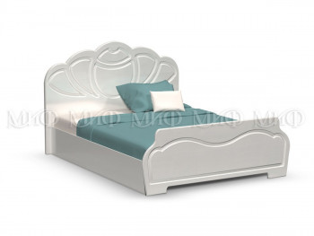 Кровать 1,6м Гармония (Белый/Белый глянец) в Бердске - berdsk.mebel54.com | фото