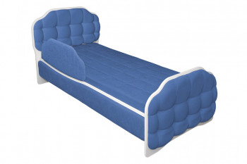 Кровать 170 Атлет 29 Синий (мягкий бортик) в Бердске - berdsk.mebel54.com | фото