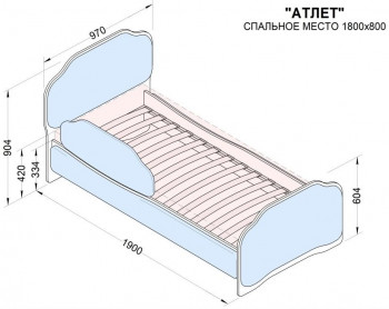 Кровать 180 Атлет 76 Зелёный (мягкий бортик) в Бердске - berdsk.mebel54.com | фото
