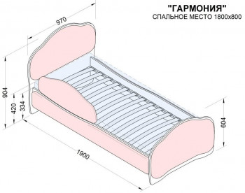 Кровать 180 Гармония 08 Шоколад (мягкий бортик) в Бердске - berdsk.mebel54.com | фото