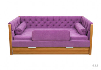 Кровать 180 серии Леди + ящик 32 Фиолетовый (мягкий бортик/подушка валик) в Бердске - berdsk.mebel54.com | фото