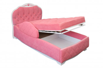 Кровать 190 Гармония Lux 67 Светло-фиолетовый (мягкий бортик) в Бердске - berdsk.mebel54.com | фото