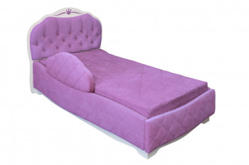 Кровать 190 Гармония Lux 67 Светло-фиолетовый (мягкий бортик) в Бердске - berdsk.mebel54.com | фото