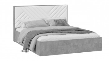 Кровать без ПМ «Хилтон» Тип 1 Ателье светлый/Белый в Бердске - berdsk.mebel54.com | фото