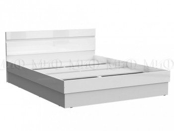 Кровать Челси 1400 (Белый/Белый глянец) в Бердске - berdsk.mebel54.com | фото