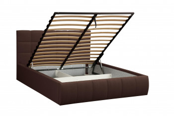 Кровать "Диана" ш. 1600 (Н=1010мм) (жаккард шоколад) в Бердске - berdsk.mebel54.com | фото