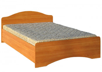 Кровать двойная 1600-1 без матраса (круглые спинки) Вишня Оксфорд в Бердске - berdsk.mebel54.com | фото