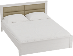 Кровать Элана 1600 с основанием Бодега белая в Бердске - berdsk.mebel54.com | фото