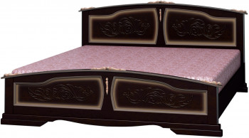 Кровать Елена из массива сосны 800*2000 Орех в Бердске - berdsk.mebel54.com | фото