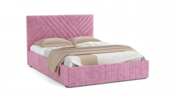 Кровать Гамма ш. 1400 (без основания для хранения) (велюр тенерифе розовый) в Бердске - berdsk.mebel54.com | фото