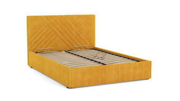 Кровать Гамма ш. 1400 (с основанием для хранения) (велюр тенерифе куркума) в Бердске - berdsk.mebel54.com | фото
