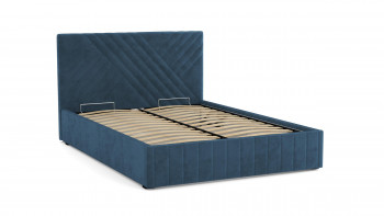 Кровать Гамма ш. 1400 (с основанием для хранения) (велюр тенерифе океан) в Бердске - berdsk.mebel54.com | фото