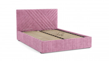 Кровать Гамма ш. 1400 (с основанием для хранения) (велюр тенерифе розовый) в Бердске - berdsk.mebel54.com | фото