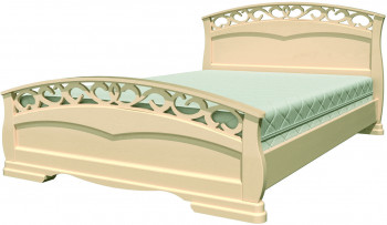 Кровать Грация-1 из массива сосны 1600*2000 Белый античный в Бердске - berdsk.mebel54.com | фото