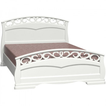 Кровать Грация-1 из массива сосны 900*2000 Белый античный в Бердске - berdsk.mebel54.com | фото
