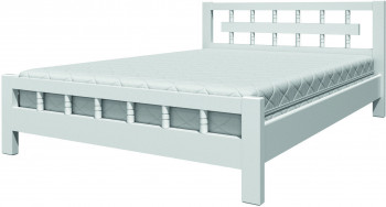Кровать Натали-5 из массива сосны 1600*2000 Белый античный в Бердске - berdsk.mebel54.com | фото