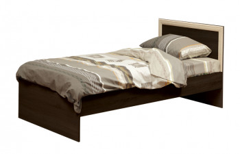 Кровать одинарная 21.55 (шир. 900) с настилом (венге/профиль дуб линдберг)/осн. в Бердске - berdsk.mebel54.com | фото