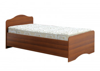 Кровать одинарная 900-1 без матраса (круглые спинки) Орех Таволато в Бердске - berdsk.mebel54.com | фото
