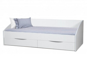 Кровать одинарная "Фея - 3" (симметричная) New/(белый / белый / ДВПО: белый) в Бердске - berdsk.mebel54.com | фото