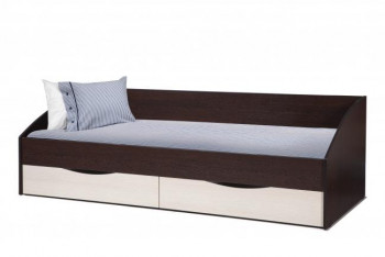 Кровать одинарная "Фея - 3" (симметричная) New (венге / вудлайн кремовый / ДВПО: белый) в Бердске - berdsk.mebel54.com | фото