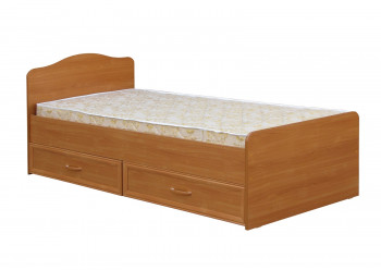 Кровать одинарная с ящиками 800-1 без матраса (круглые спинки) Вишня Оксфорд в Бердске - berdsk.mebel54.com | фото