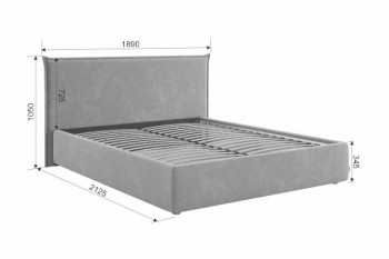 Кровать с подъемным механизмом Лада 160х200 см (графит (велюр)) в Бердске - berdsk.mebel54.com | фото