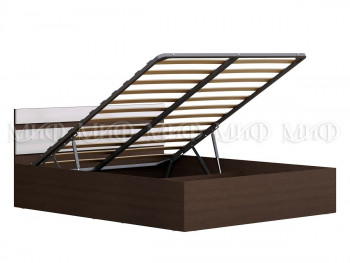 Кровать с подъемным механизмом Нэнси 1,4м (Венге/белый глянец) в Бердске - berdsk.mebel54.com | фото